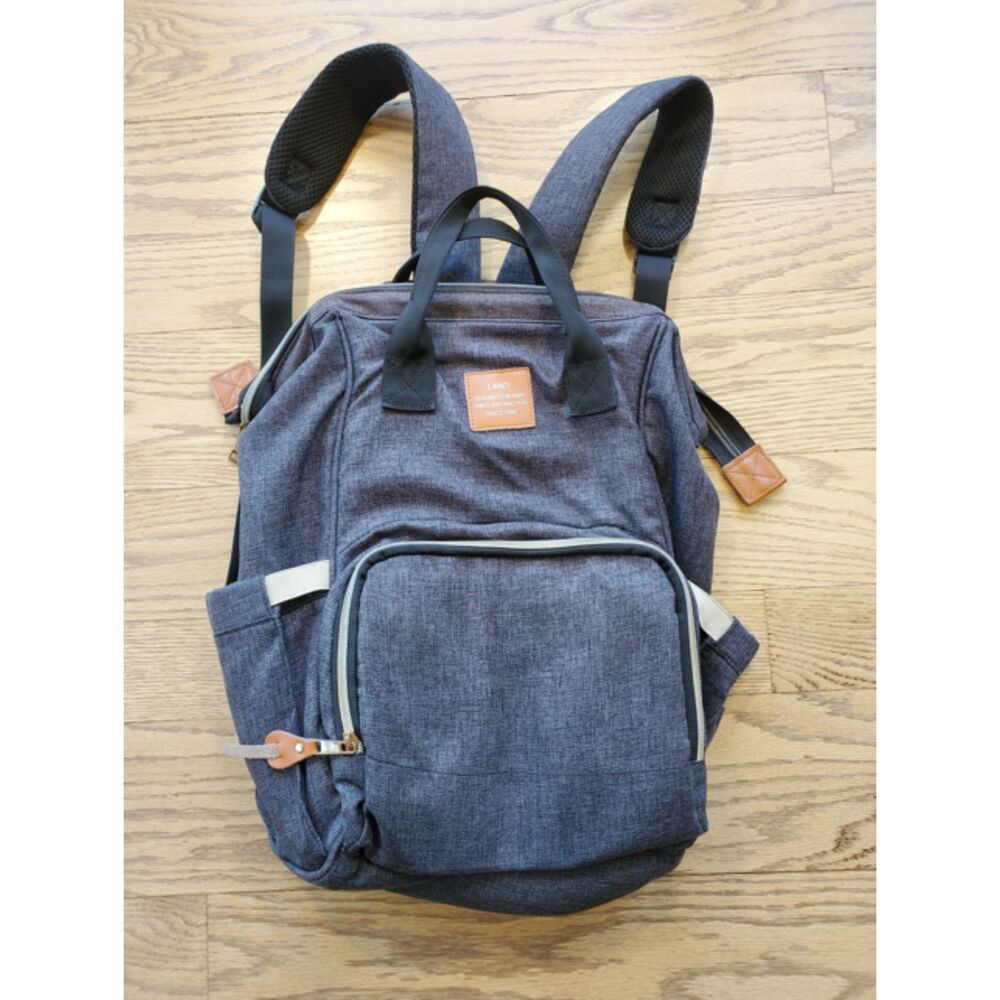 Land Diaper Backpack Many Functional Pockets 3 Insulated Bottle Holders GUC